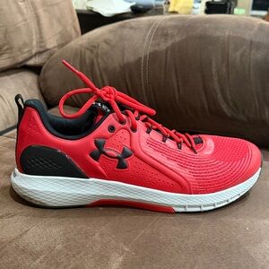 Under Armour Red and Black Running Shoes